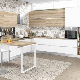 HPL ARPA 0001 Erre Белый матовый / Egger H1318 Дикий дуб натуральный 